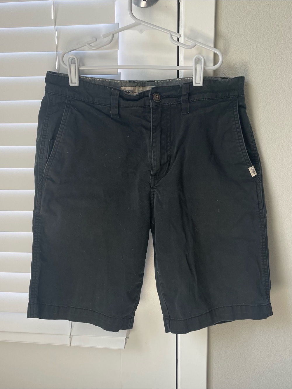 Vans Men's Black Flat Front Chino Shorts